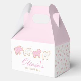 Rosa Frosted sprinkle Animal Cookie födelsedagsgäs Presentaskar