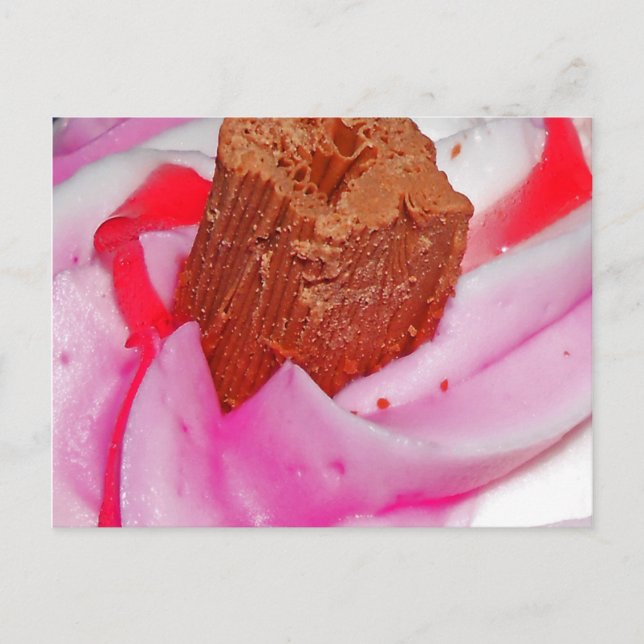Rosa Frosting and Flake Vykort (Framsida)