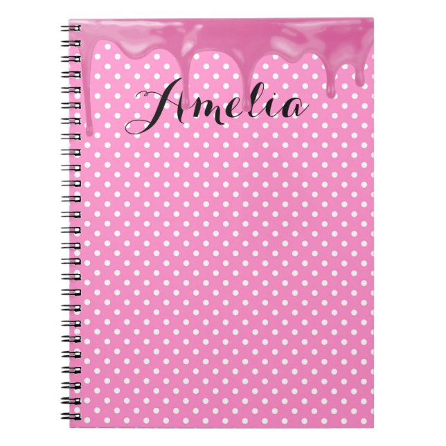 Rosa Frosting på Polka dots Anteckningsbok (Framsidan)