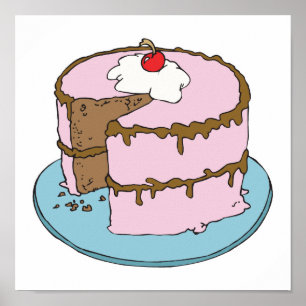 rosa frostkaka poster