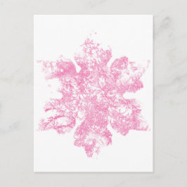 Rosa Frosty Snowflake-design Vykort