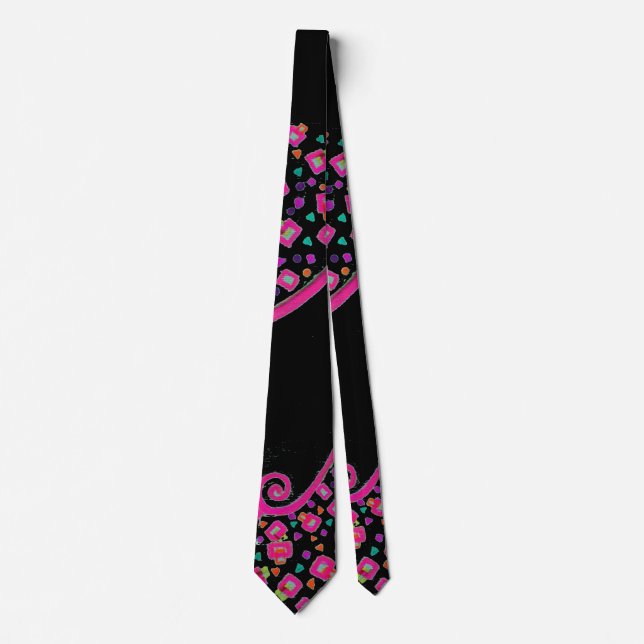ROSA FUCHSIA BLACK ABSTRAKT DECO SLIPS (Framsida)
