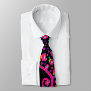 ROSA FUCHSIA BLACK ABSTRAKT DECO SLIPS