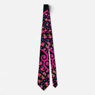 ROSA FUCHSIA BLACK ABSTRAKT DECO SLIPS
