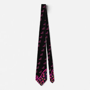 ROSA FUCHSIA BLACK ABSTRAKT DECO SLIPS