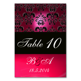 ROSA,FUCHSIA BLACK,VITE LILA DAMASK MONOGRAM BORDSNUMMER