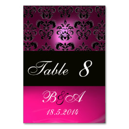 ROSA,FUCHSIA BLACK,VITE LILA DAMASK MONOGRAM BORDSNUMMER