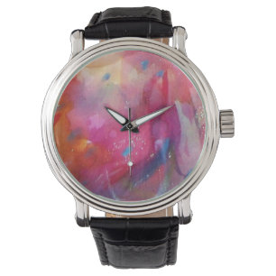 ROSA FUCHSIA BLUE ABSTRAKT ARMBANDSUR