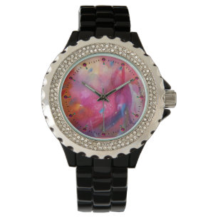 ROSA FUCHSIA BLUE ABSTRAKT ARMBANDSUR