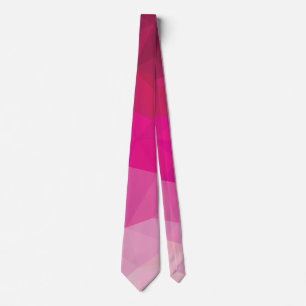 Rosa fuchsia geometrisk polygonal tie slips