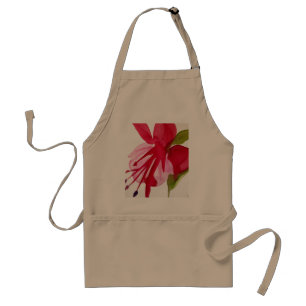 Rosa Fuchsia popart vattenfärgsblomma Förkläde