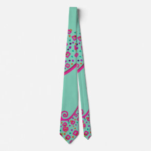 ROSA FUCHSIA TEAL BLUE ABSTRAKT DECO SLIPS