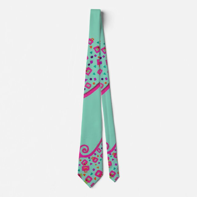 ROSA FUCHSIA TEAL BLUE ABSTRAKT DECO SLIPS (Framsida)