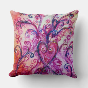 ROSA FUCHSIA WHIMSICAL FLOURISHES with HEART Kudde