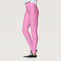 Rosa Fuchsia White Medium Houndstooth