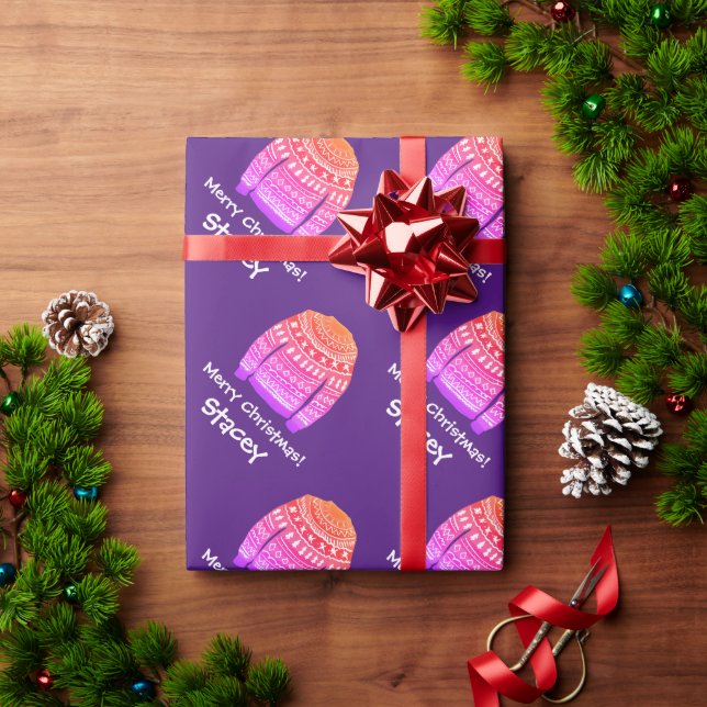 Rosa ful jul sweater mönster anpassningsbar Helgda Presentpapper (Julgåva)