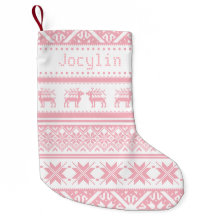 Rosa ful jultröja för flicka - ditt namn