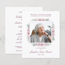 Rosa Funeral Photo Memory Service Kära Ones