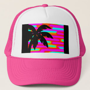 ROSA FUNKY SUNSET HANDFLATAN TRÄD BOLL CAP/HAT TRUCKERKEPS