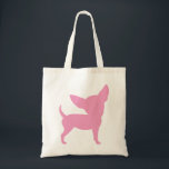 Rosa Funny Chihuahua Tygkasse<br><div class="desc">Rosa Funny Chihuahua hund aveln i rosa finns på t-shirts och presenter för Chihuahua älskare. Roligt Chihuahua-design ser underbar ut på ett stort urval kläder, skjortor, t-shirts och presentartiklar, i ett urval av stilar, färg och för manar storlekar samt kvinnor, barn och vuxnor. Stickers, magneter, hälsning- och anteckningskort, hattar, tote...</div>
