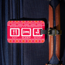 Rosa Funny Shopahol Eat Shop Shop Award Bagagebricka