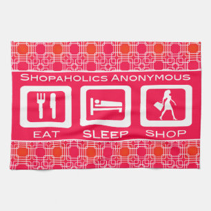 Rosa Funny Shopahol Eat Shop Shop Award Kökshandduk