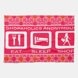 Rosa Funny Shopahol Eat Shop Shop Award Kökshandduk