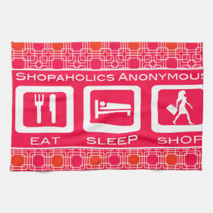 Rosa Funny Shopahol Eat Shop Shop Award Kökshandduk