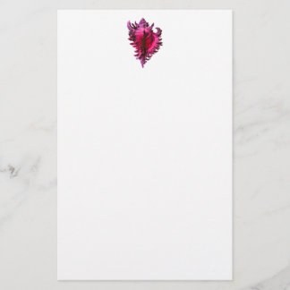 Rosa Fuscia Sea Snäcka Stationery Brevpapper