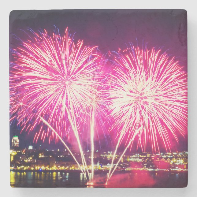 Rosa fyrverkerier stenunderlägg (Framsidan)