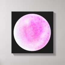 Rosa Galaxy Orb - Rosa och vitt Kanvastryck