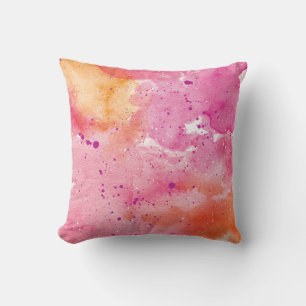 Rosa Galaxy Watercolor Pillow Kudde