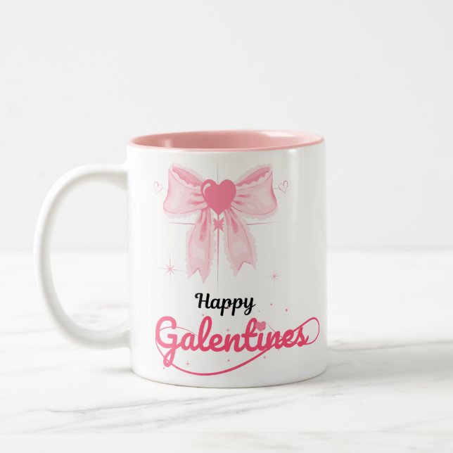 rosa galentines mugg valentines day (Vänster)