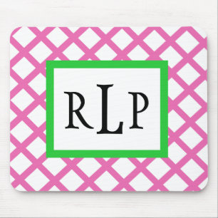 Rosa galler Monogrammed Mousepad Musmatta