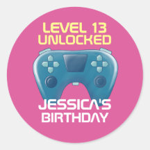 Rosa Gamer Girl Gaming Level Unlock Birthday