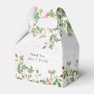 Rosa gammal ros mur vintage stil dagbok bröllop presentaskar