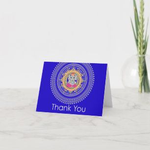 Rosa Ganesha tackar dig att card Tack Kort