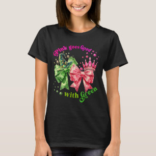 Rosa går Bra med Grönt Funny Halloween Witch Wo T Shirt