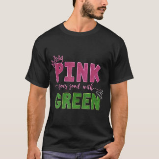 Rosa går bra med grönt t shirt