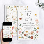 Rosa Garden Blommigt Calligraphy 30års födelsedag Inbjudningar<br><div class="desc">Fira en speciell milstolpe med vår vackra kalligrafi av rosa blommigt i 30års födelsedag! Den här unika och fantastiska designen är perfekt för alla 30års födelsedag firande - ge är dina gäster en speciell inbjudan som de inte kommer att glömma. Inbjudans framsida har livslika vattenfärgblommor i en naturlig design av...</div>