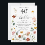 Rosa Garden Blommigt Calligraphy 40 Birthday Inbjudningar<br><div class="desc">Fira en speciell milstolpe med vår vackra kalligrafi av blommigten i rosa på 40-årsdagen! Den här unika och fantastiska designen är perfekt för 40-årsdagen firande - ge dina gäster är en speciell inbjudan som de inte glömmer. Inbjudans framsida har livslika vattenfärgblommor i en naturlig design av organiska plattor. Baksidan har...</div>