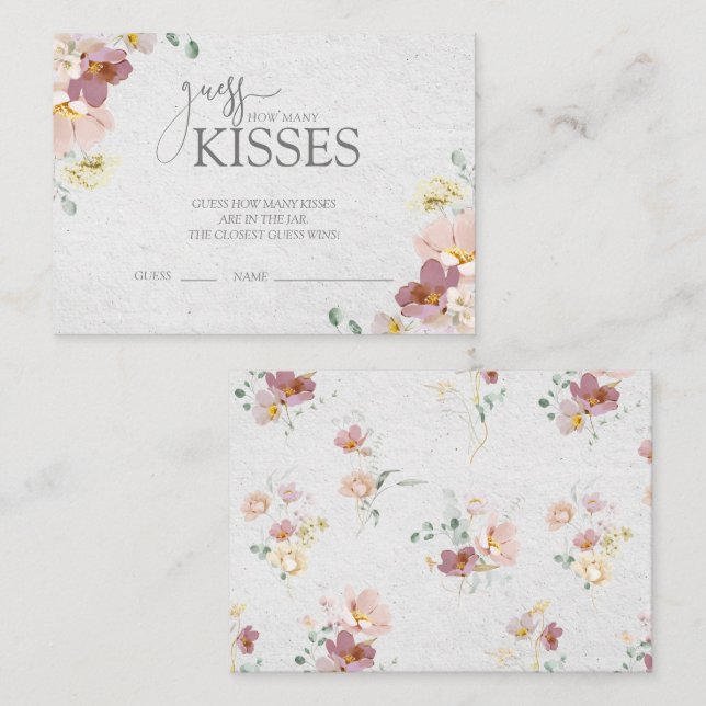  Rosa Garden Flowers Möhippa Game Tilläggskort (Fram/baksida)