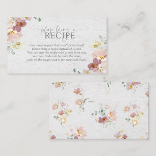 Rosa Garden Flowers, ta emot ett recept Tilläggskort
