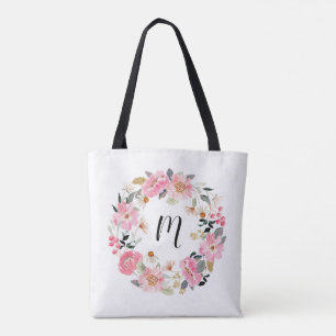 Rosa Garden Flowers Wandan Monogram Tygkasse