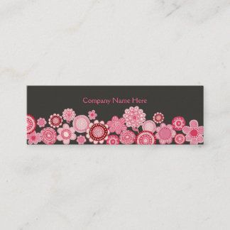 Rosa Garden Grått Smala Business Profile Card Mini Visitkort