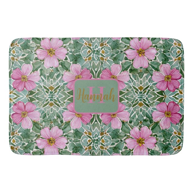 Rosa Garden Mosaic Bath Mat Badrumsmatta (Framsidan)