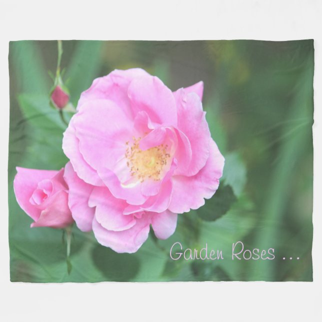 Rosa Garden Ro Fleece Blanket (Framsidan (Horisontell))
