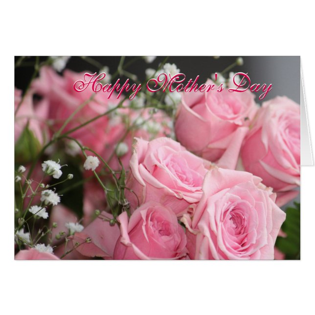 Rosa Garden Ro Skriv ut Hälsningskort (Framsidan Horizontal)