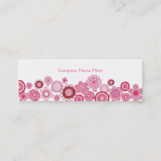 Rosa Garden White Smala Business Profile Card Mini Visitkort