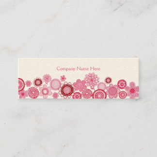 Rosa Garden White Smala Business Profile Card Mini Visitkort